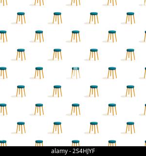 Kitchen chair pattern seamless repeat background for any web design. Kitchen chair pattern seamless Stock Vector