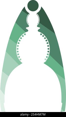 Nutcracker pliers icon. Flat color design. Vector illustration. Stock Vector