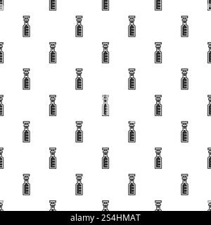 Chemical glass bottle pattern seamless repeat background for any web design. Chemical glass bottle pattern seamless Stock Vector