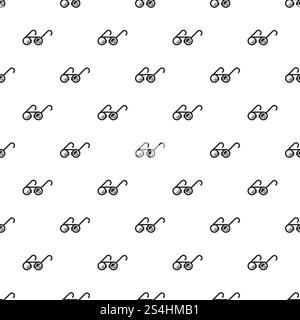 Round glasses pattern seamless repeat background for any web design. Round glasses pattern seamless Stock Vector