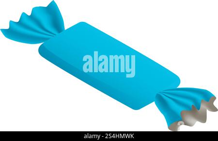 Blue candy icon. Isometric of blue candy vector icon for web design isolated on white background. Blue candy icon, isometric style Stock Vector