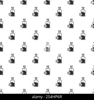 Glass flask pattern seamless repeat background for any web design. Glass flask pattern seamless Stock Vector