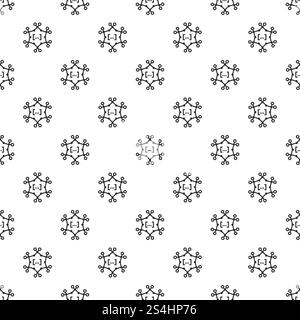 Complex chemical formula pattern seamless repeat background for any web design. Complex chemical formula pattern seamless Stock Vector