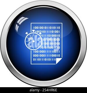 Fast Development Icon. Glossy Button Design. Vector Illustration. Stock Vector