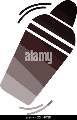 Bar Shaker Icon. Flat Color Ladder Design. Vector Illustration. Stock Vector