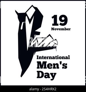 November mens day icon. Simple illustration of november mens day vector icon for web design isolated on white background. November mens day icon, simple style Stock Vector