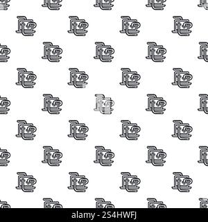 Computer worm pattern seamless repeat background for any web design. Computer worm pattern seamless Stock Vector