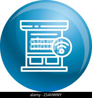Smart louver icon. Outline smart louver vector icon for web design isolated on white background. Smart louver icon, outline style Stock Vector