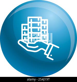 Bribery money give icon. Outline bribery money give vector icon for web design isolated on white background. Bribery money give icon, outline style Stock Vector