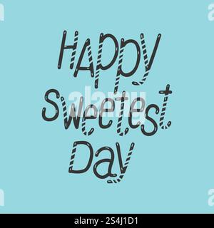 Text sweetest day logo. Simple illustration of text sweetest day vector logo for web design. Text sweetest day logo, simple style Stock Vector