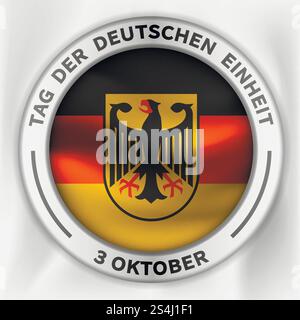 Deutschen einheit concept background. Isometric illustration of deutschen einheit vector concept background for web design. Deutschen einheit concept background, isometric style Stock Vector