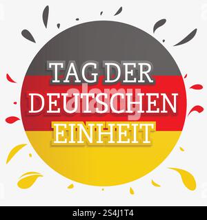 German unity day concept background. Hand drawn illustration of german unity day vector concept background for web design. German unity day concept background, hand drawn style Stock Vector