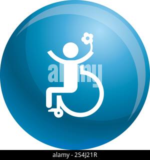 Man prosthesis leg icon. Simple illustration of man prosthesis leg vector icon for web design isolated on white background. Man prosthesis leg icon, simple style Stock Vector