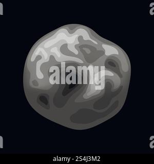 Asteroid icon. Isometric of asteroid vector icon for web design isolated. Asteroid icon, isometric style Stock Vector