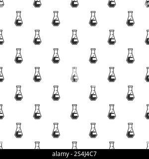 Conical flask pattern seamless repeat background for any web design. Conical flask pattern seamless Stock Vector