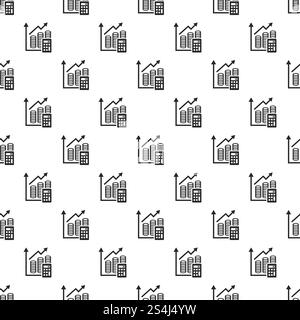 Money graph pattern seamless repeat background for any web design. Money graph pattern seamless Stock Vector