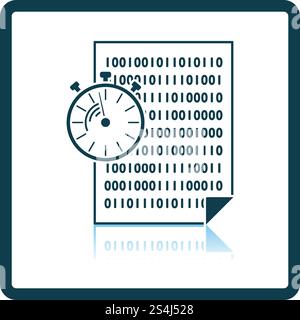 Fast Development Icon. Square Shadow Reflection Design. Vector Illustration. Stock Vector
