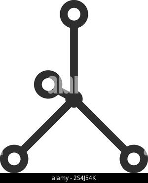 Ionic bond icon. Simple illustration of ionic bond vector icon for web design isolated on white background. Ionic bond icon, simple style Stock Vector