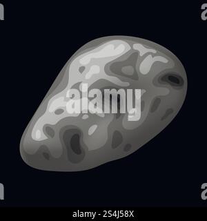 Space stone icon. Isometric of space stone vector icon for web design isolated. Space stone icon, isometric style Stock Vector