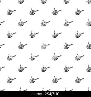 Meat on griddle pattern seamless repeat background for any web design. Meat on griddle pattern seamless Stock Vector