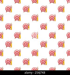 Target arrow pattern seamless repeat background for any web design. Target arrow pattern seamless Stock Vector