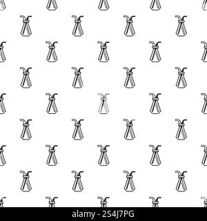 Chemical glass pipette pattern seamless repeat background for any web design. Chemical glass pipette pattern seamless Stock Vector