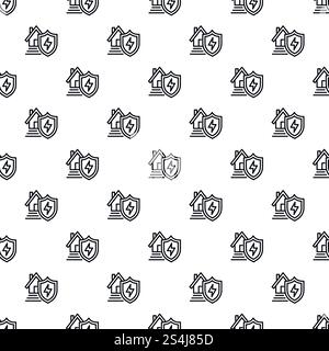 Energy house protect pattern seamless repeat background for any web design. Energy house protect pattern seamless Stock Vector