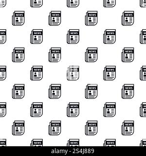 Newspaper election pattern seamless vector repeat for any web design. Newspaper election pattern seamless vector Stock Vector