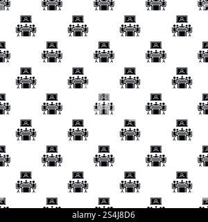 Video conference pattern seamless vector repeat for any web design. Video conference pattern seamless vector Stock Vector