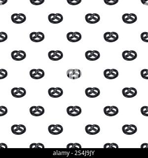 Fresh pretzel pattern seamless repeat background for any web design. Fresh pretzel pattern seamless Stock Vector