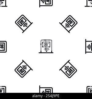 Wifi temperature control pattern seamless vector repeat for any web design. Wifi temperature control pattern seamless vector Stock Vector