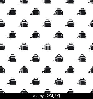Metal lunch box pattern seamless vector repeat for any web design. Metal lunch box pattern seamless vector Stock Vector