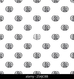 Pretzel pattern seamless repeat background for any web design. Pretzel pattern seamless Stock Vector