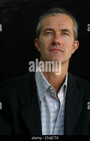 Acclaimed author of 'Yoga For People Who Can't Be Bothered To Do It', Geoff Dyer pictured at the Edinburgh International Book Festival, where he talked about his new novel set in middle America entitled 'The Search'. The book festival was a part of the Edinburgh International Festival, the largest annual arts festival in the world. Stock Photo