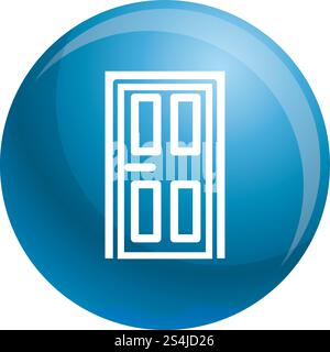House door icon. Outline house door vector icon for web design isolated on white background. House door icon, outline style Stock Vector