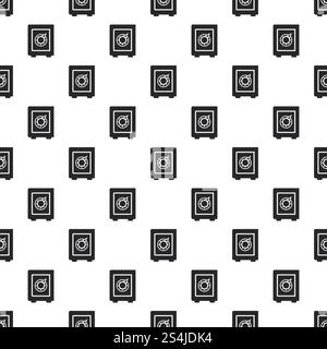Safe money box pattern seamless repeat background for any web design. Safe money box pattern seamless Stock Vector