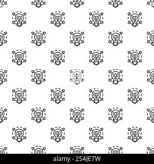 Creative idea bulb pattern seamless vector repeat for any web design. Creative idea bulb pattern seamless vector Stock Vector