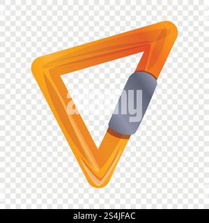 Triangular carabine icon. Cartoon of triangular carabine vector icon for web design  . Triangular carabine icon, cartoon style Stock Vector