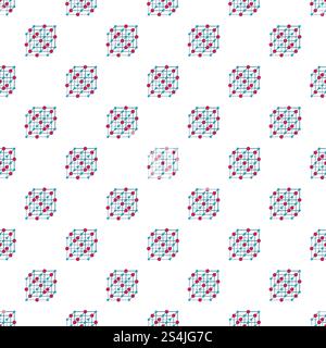 Atomic cube pattern seamless vector repeat for any web design. Atomic cube pattern seamless vector Stock Vector