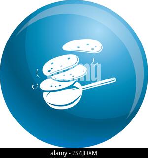 Hot meal griddle icon. Simple illustration of hot meal griddle vector icon for web design isolated on white background. Hot meal griddle icon, simple style Stock Vector