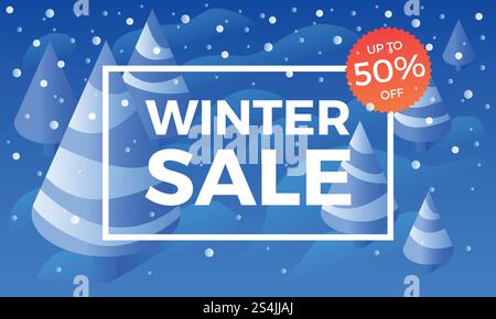 Special offer winter sale banner. Isometric illustration of special offer winter sale vector banner for web design. Special offer winter sale banner, isometric style Stock Vector