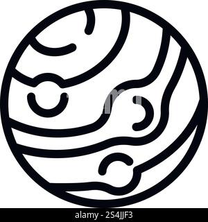 Neptun planet icon. Outline neptun planet vector icon for web design isolated on white background. Neptun planet icon, outline style Stock Vector