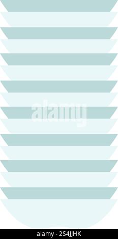 Stack plate icon. Flat illustration of stack plate vector icon for web design. Stack plate icon, flat style Stock Vector