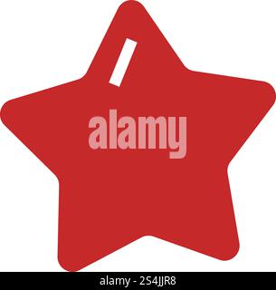Red star xmas icon. Simple illustration of red star xmas vector icon for web design isolated on white background. Red star xmas icon, simple style Stock Vector