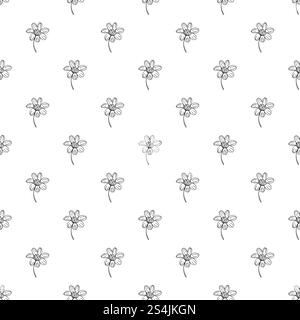 Calendula pattern seamless repeat background for any web design. Calendula pattern seamless Stock Vector
