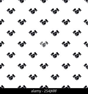Handshake pattern seamless vector repeat for any web design. Handshake pattern seamless vector Stock Vector