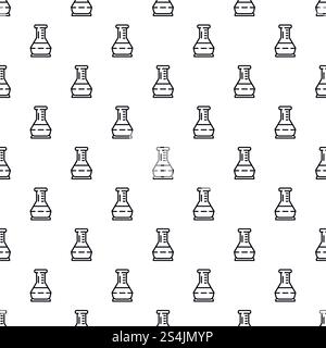Glass flask pattern seamless repeat background for any web design. Glass flask pattern seamless Stock Vector