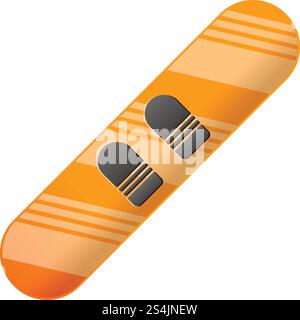 Modern snowboard icon. Cartoon of modern snowboard vector icon for web design isolated on white background. Modern snowboard icon, cartoon style Stock Vector