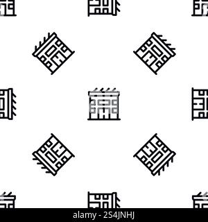 Eco solar house pattern seamless vector repeat for any web design. Eco solar house pattern seamless vector Stock Vector