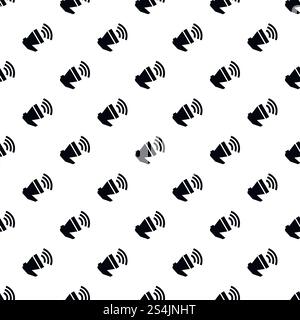 Loud megaphone pattern seamless vector repeat for any web design. Loud megaphone pattern seamless vector Stock Vector